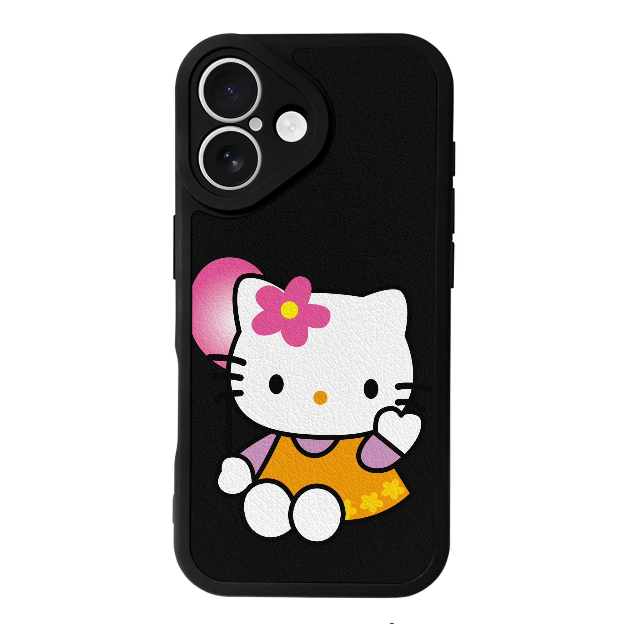 （画像用） Hello Kitty ハローキティ 【iPhone 16シリーズ対応】シリコンスマホケース（レザー調） 材質：シリコン